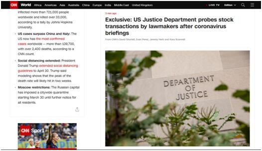 US Politicians Stock Trades: Transparency and Implications US Politicians Stock Trades: Transparency and Implications